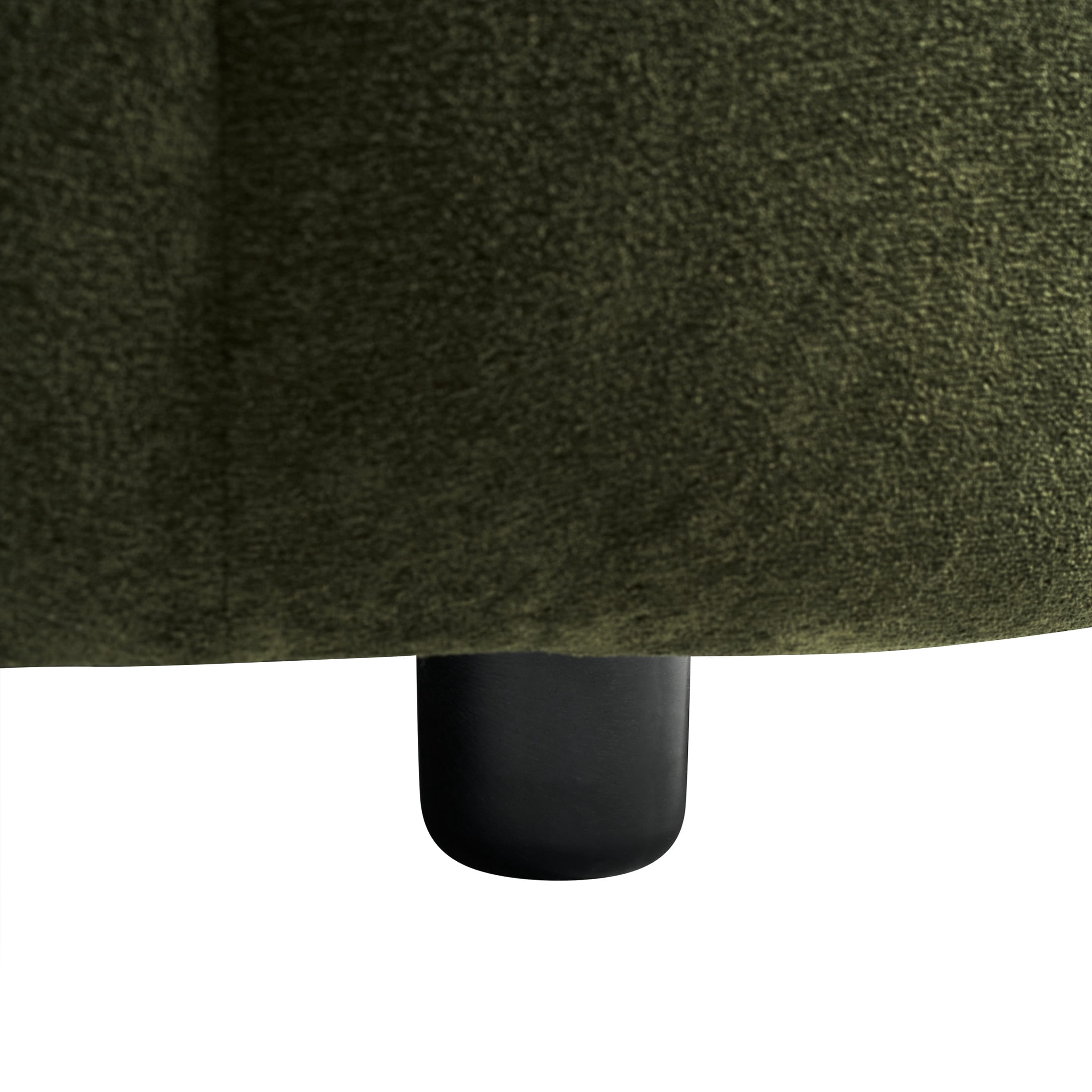 Christopher Knight Home Modern Round Velvet Pumpkin Ottoman, Plush Upholstered Footstool, Olive Green