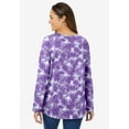 thumbnail image 2 of Woman Within Plus Size Perfect Printed Long-Sleeve V-Neck Tee, 2 of 5