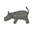 thumbnail image 3 of Rhino, Posable, Calf, Movable Joints, Plastic Animal Toy, Educational, Realistic, Figure, Model, Figurine, Replica, Gift, 4" F059 B193, 3 of 7