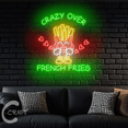 thumbnail image 4 of C-Craft Crazy French Fries Neon Sign Led Light Up 30 inch for Fast Food Restaurant Wall Art Decor, 4 of 5