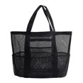 thumbnail image 1 of Bolsa De Playa Bolsa de playa para mujer Bolsa grande de malla para la playa Bolsa ligero de viaje para la compra Sywqhk Para Estrenar, 1 of 8