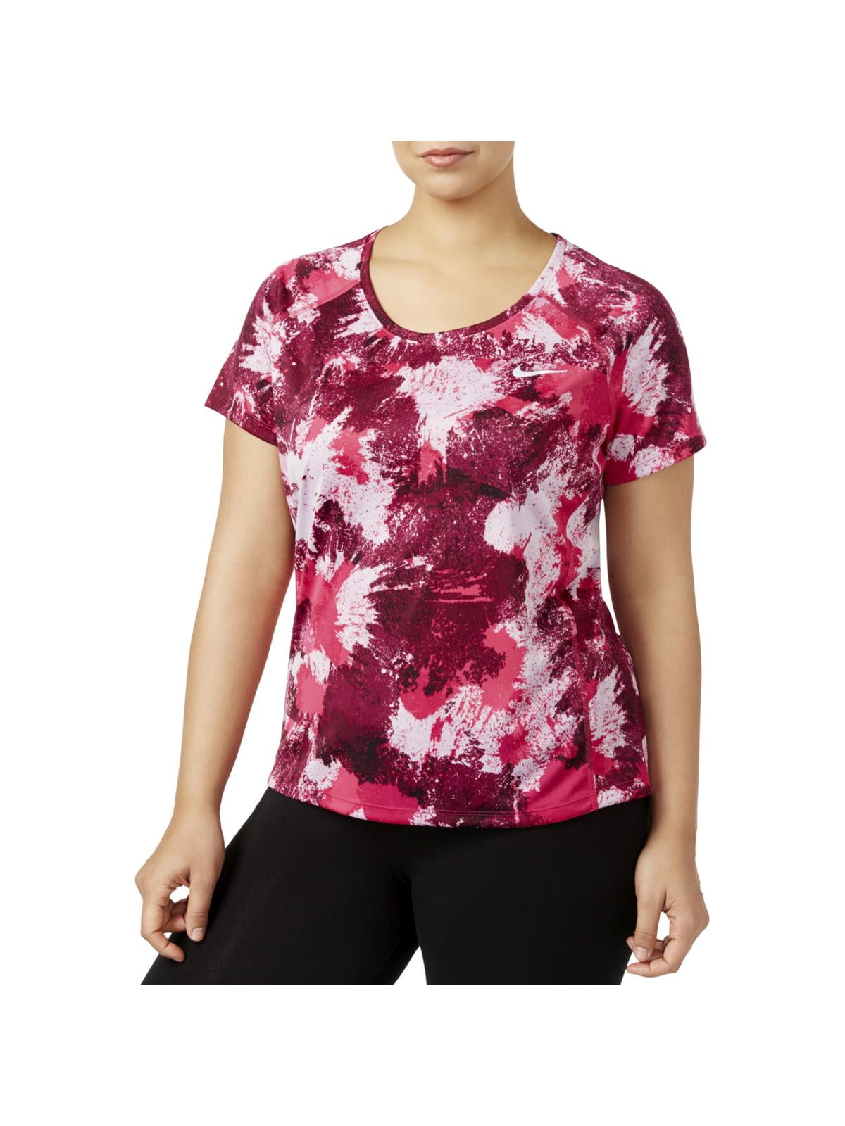 nike miler t shirt pink