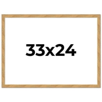 33x24 Frame Beige Real Wood Picture Frame Width 1.25 inches | Interior Frame Depth 0.5 inches |
