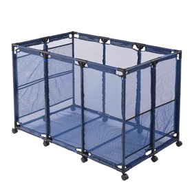 mesh pool storage bin rolling cart