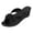 Black, variant on Women Open Toe Flower Platform Wedge Slides, Backless Fish Mouth High Heel Sandals, Cushioned Comfort Slip On Thong Dress Footwear for Summer Outings (Navy, 6)