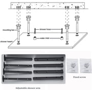 LED Large Rain 16x32 Shower Head Top Sprayer Ceiling Mounted Matte Black