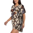 thumbnail image 2 of Fuzoiu Vector Butterflies Print Women's Short-Sleeved Pajama Set,Lounge Sleepwear Set,Womens Pajama Sets 2 Piece,Button-Up Top and Shorts with Pockets-4X-Large, 2 of 7