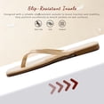 thumbnail image 4 of Womens Square Flip Flops, Patent Leather Flat Sandals with Memory Foam Insole, Non-Slip Lightweight Minimalist Open Toe Summer Vacation Dressy Beach Essentials Slippers, 4 of 7