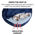 thumbnail image 4 of FurHaven Pet Products Microvelvet Snuggery Cooling Gel Memory Foam Pet Bed for Dogs & Cats - Navy, 44" Base, 4 of 12