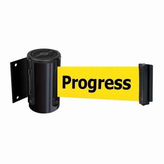 Tensabarrier Belt Barrier, Black,Belt Color Yellow 896-STD-33-STD-NO-YCX-C