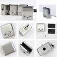 thumbnail image 4 of Winter promotion,16 Pack 304 Stainless Steel Glass Clamps -Square Glass Clamp -Adjustable Flat Glass Clamp for Stair Balustrade -Polished Handrail - (, 4 of 4