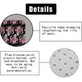thumbnail image 6 of 4PCS Pink Rose Peony Floral Shower Curtain Sets with Rugs, Waterproof Fabric Black Shower Curtain, Spring Purple Hydrangea Flower Butterfly Green Leaves Plant Garden Girls Women Bathroom Decor, 6 of 7