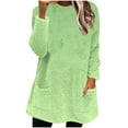 thumbnail image 2 of tarylea Crew Neck Sweatshirts for Women Long Sleeve Color Blocked Pullover Casual Loose Comfy Dressy Tops with 2 Pockets, 2 of 5