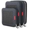 thumbnail image 1 of LeanTravel Compression Packing Cubes for Travel Organizers with Double Zipper (3-Pack (2L+1M), Black), 1 of 8