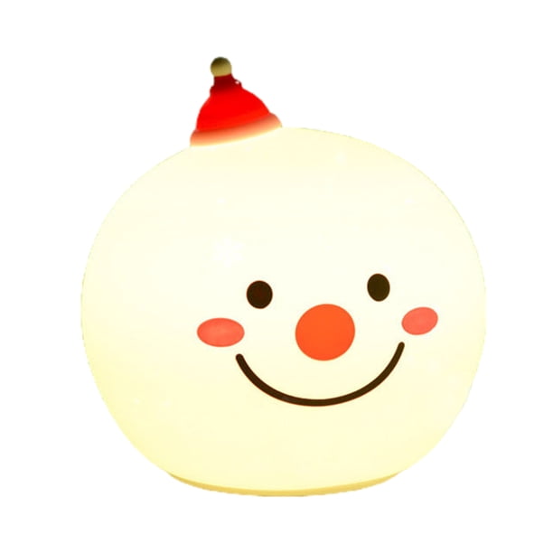 Navidad Muñeco De Nieve Niños Luz De Noche 7 Colores Cambiantes Led Lámpara De Noche Para Guardería Bebé Grifo Luz Niños Habitación Decoración Regalo Regalos Para Niños Niñas Methold HA038083-00