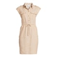 thumbnail image 2 of Time and Tru Women's and Women's Plus Short Sleeve Utility Shirt Dress, Sizes XS-4X, 2 of 5