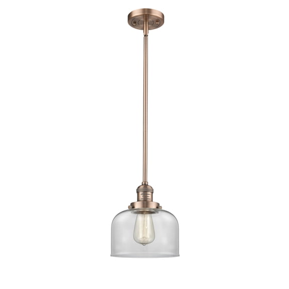 Innovations 201S-AC-G72-LED Transitional One Light Mini Pendant from Franklin Restoration collection in Copper finish,