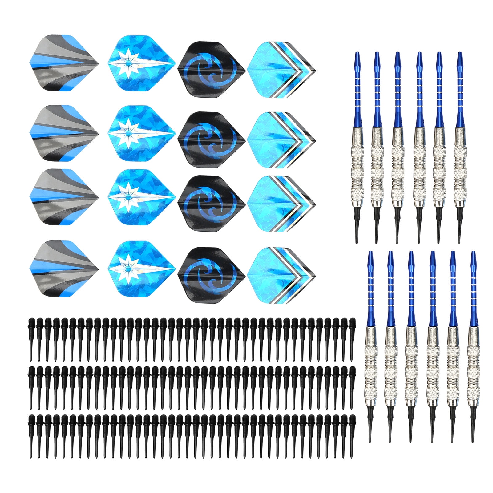 Safe Soft Tip Darts, Aluminum Alloy  Plastic, 12pc Set For All Skill Levels
