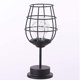 thumbnail image 3 of Lámpara de mesa de alambre de metal negro, luz nocturna estilo jaula de cesta de hierro moderna, lámpara de noche retro, luz lateral con pilas, 3 of 5
