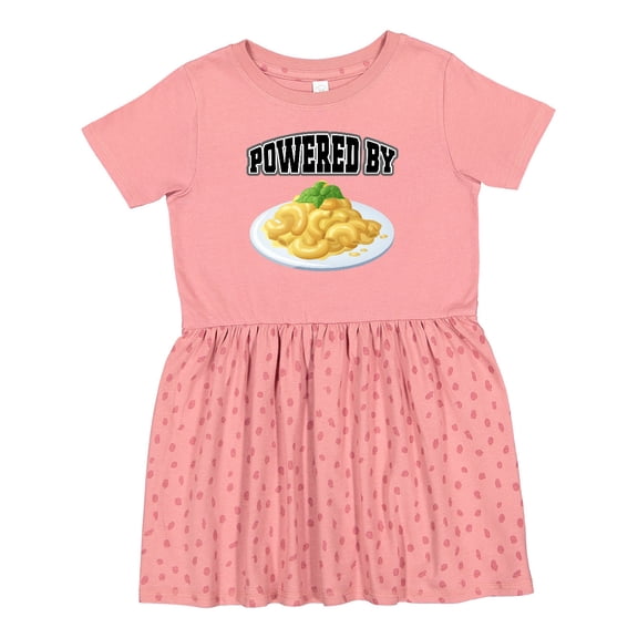 Inktastic Powered by Macaroni and Cheese Girls Toddler Dress