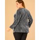thumbnail image 5 of Top de fiesde talgrande pamujer Disco Metallic Sparkle Sequin Tops PlaXL, 5 of 6