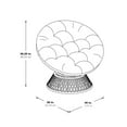 thumbnail image 4 of OSP Home Furnishings Papasan White Wicker Chair with White Cushion, 4 of 5