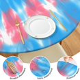 thumbnail image 4 of Colorful Tie Dye Pattern Round Fitted Tablecloth with Elastic Edge,Dining Table Cover Waterproof,Outdoor Round Tablecloth for Camping,Dining,Indoor and Outdoor, 4 of 7