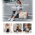 thumbnail image 5 of Tote Bag for Women - Pioneer Flower Shoulder Bag - Large Utility Work Duffle Bag with Zipper Handbag for Travel, Work, Sprots, 5 of 5
