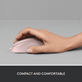 thumbnail image 4 of Logitech Silent Wireless Ambidextrous Mouse with USB Receiver Rose, 4 of 9