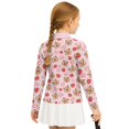 thumbnail image 5 of Psesaysky Girls' 1/4 Zipper Sweatshirts Kawaii Capybara Strawberry Print Casual Breathable Long Sleeve Pullover Tops Cute Half Zipper Hoodie Sweater Athletic Shirts 8-9 Years, 5 of 6