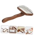thumbnail image 5 of Cat Hair Comb with Ergonomic Wooden Handle for Pet Cat Grooming Brush for Massaging and Cleaning Long Haired Pets, 5 of 5
