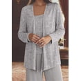 thumbnail image 2 of Pantalones de boda Senunlia, encaje de gasa, color verde azulado, 3 piezas, talla grande, 2 of 6