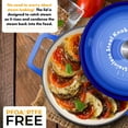 thumbnail image 3 of Bruntmor Enameled Cast Iron Dutch Oven Casserole Dish 65 Quart Large Loop, 3 of 8