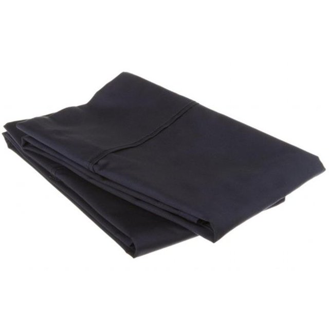 530 Thread Count Egyptian Cotton King Pillowcase Set Solid Navy Blue