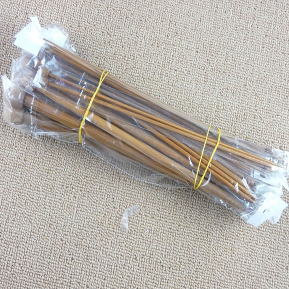 FOMIYES 108-Piece Knitting Needles Set Carbonized Chocolate Color for Knitters and Crochet Enthusiasts