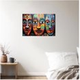 thumbnail image 2 of ZHONGYUTONG African Masks Wall Art Vintage Tribal Painting Black Art Prints African Traditional Culture Canvas Afro Ethnic Pictures African American Wall Decor Framed (20.00" x 30.00"), 2 of 4