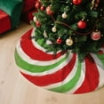 thumbnail image 5 of Christmas Red and Green Tree Skirt, 36 Inch Candy Swirl Stripe Trees Mat for Winter Merry Christmas Halloween Indoor Home Holiday Party Decorations, 5 of 6