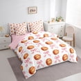 thumbnail image 3 of Feelyou Basketball Sport Bedding Comforter Set 7pcs, Pink Kawaii Bow-tie King Bedding Sets, 3 of 8