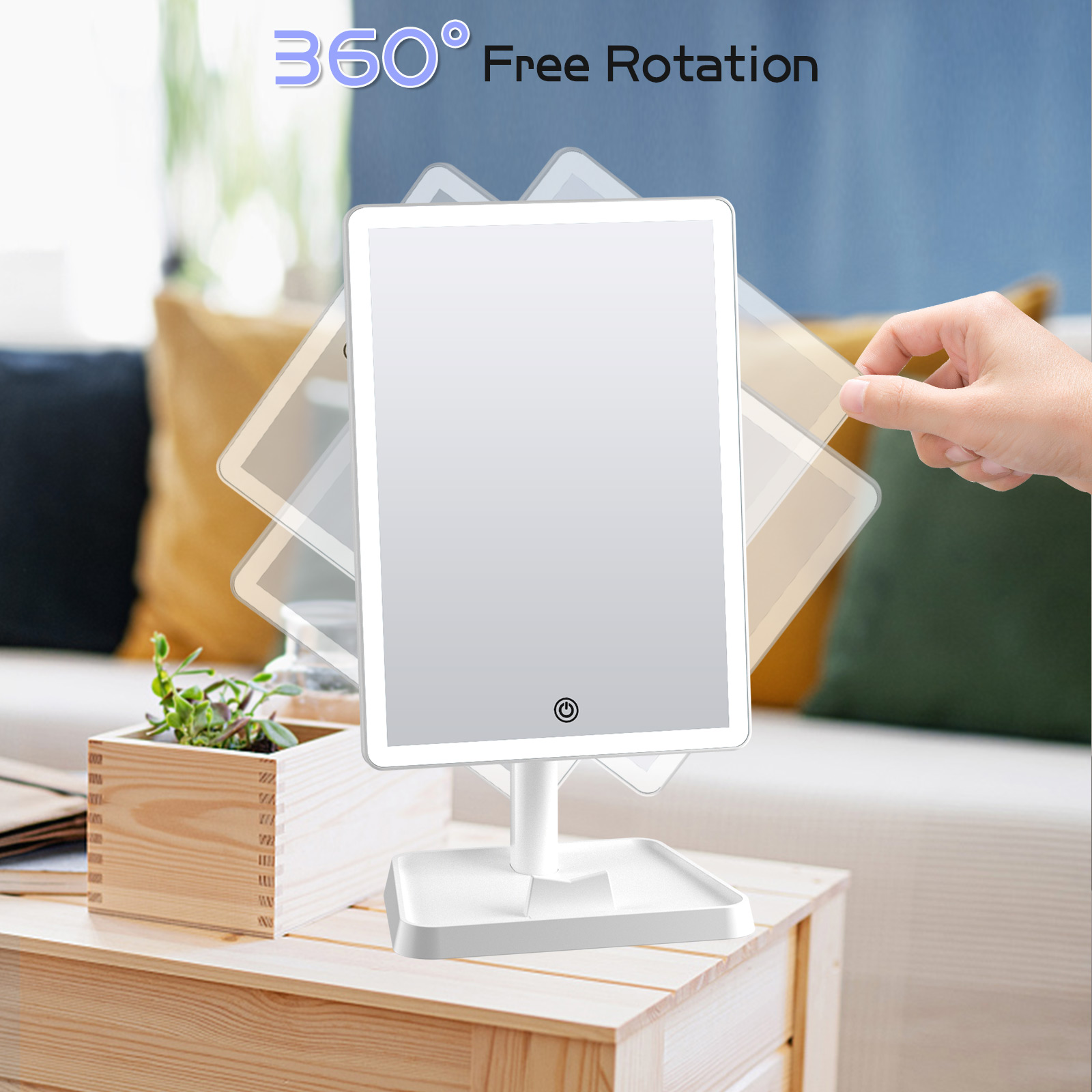 Funtouch Rechargeable Makeup Mirror with 96 LEDs photo 2