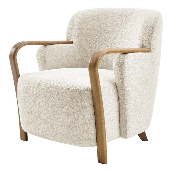 New Pacific Direct Tania Fabric Accent Arm Chair in Palladian Beige