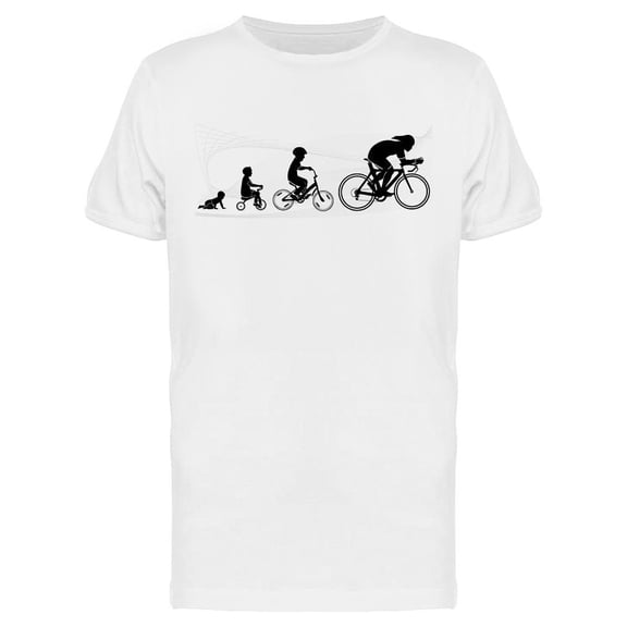 Bicycle Rider Evolution T-Shirt Men -Image by Shutterstock, Male 3X-Large