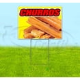 thumbnail image 1 of Churros Yellow Background (18" x 24") Yard Sign, Includes Metal Step Stake, 1 of 6