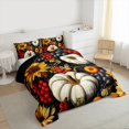 thumbnail image 3 of Homewish Autumn Pumpkin Sunflower Queen Comforter Set,Rustic Berry Bedding Sets,Hello Fall Bedding Comforter Set For Adults,Microfiber Bedroom Decor Reversible,3-Piece, 3 of 8
