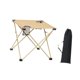 thumbnail image 4 of Mesa de camping plegable con portavasos con bolsa de transporte, mesa de playa compacta, mesa portátil para pesca, barbacoa, jardinería, patio, playa Beige, 4 of 8