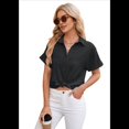 thumbnail image 2 of Camisa de Corta con Botones para Mujer, Color Negro, Talla L, 2 of 10