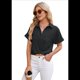 thumbnail image 2 of Camisa de Corta con Botones para Mujer, Color Negro, Talla M, 2 of 10