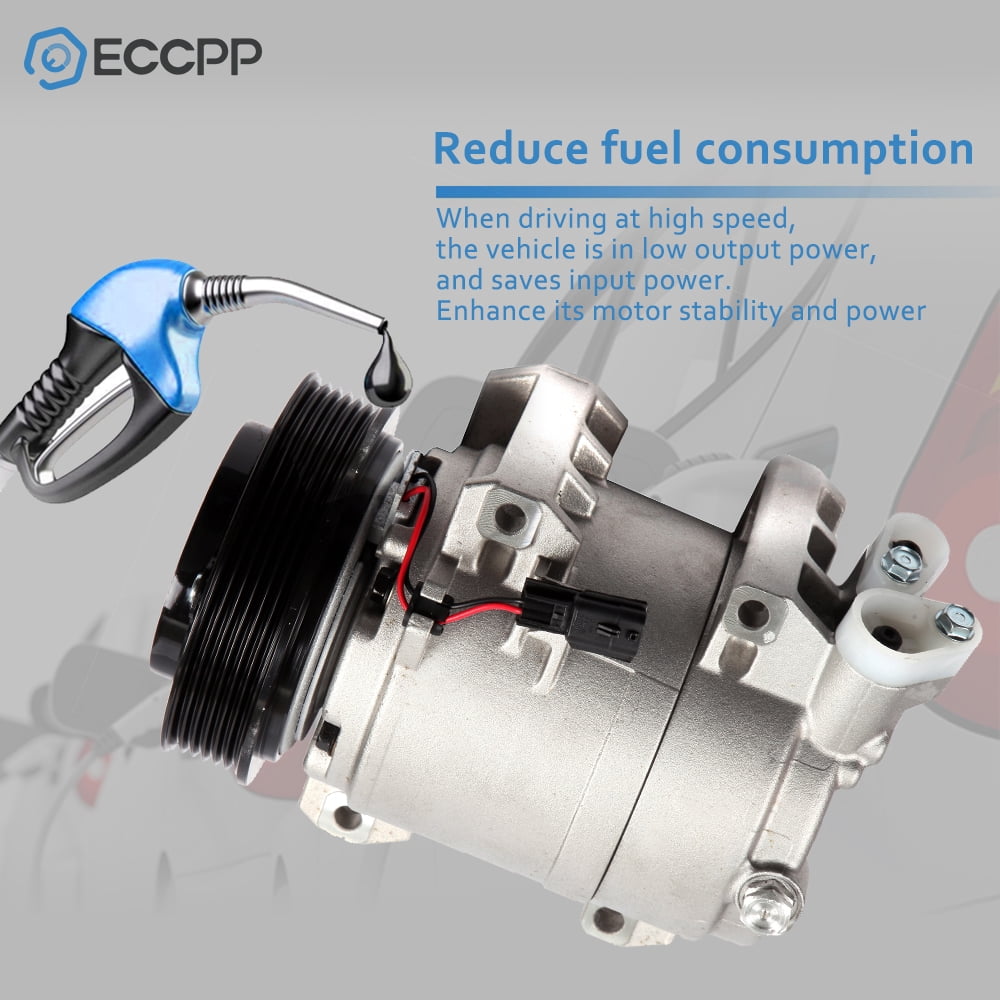 ECCPP AC Compressor with Clutch CO 11200C 2008-2013 Replacement for N-issan Rogue L4 2.5L
