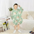 thumbnail image 6 of Dailycode Wearable Blanket Hoodie Oversized Sherpa Flannel Blankets with Pocket for 3-14 Year Old Cute Hamster and Leaf, 6 of 7