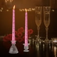thumbnail image 6 of chaungfeng 10 Inch Bow Print Taper Candles Set of 2, Valentine Pink Decorative Candles Long Unscented Candle Sticks for Birthday Wedding Anniversary Party Home Table Decor, 6 of 7