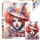 thumbnail image 1 of Pintura de diamante 5D DIY, kit de payaso con cuentas cuadradas completas, decoración del hogar, arte artesanal, 40x50cm, 1 of 9